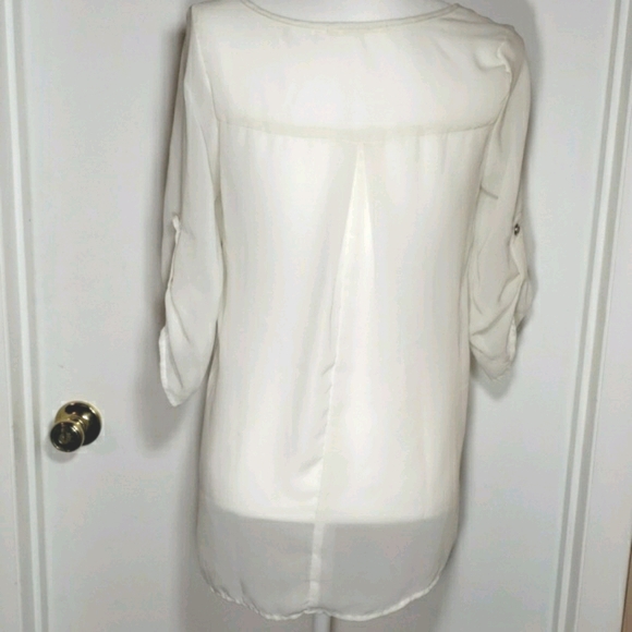 Miami Off White 3/4 Sleeves w Button Made in USA - Picture 2 of 7